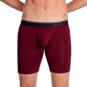 NEW OBVIOUSLY primeman 9 inch leg boxer brief in maroon